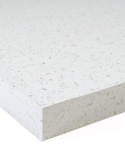 White sparkle 40mm square edge - 40mm,