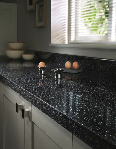 Black sparkle 40mm square - black,